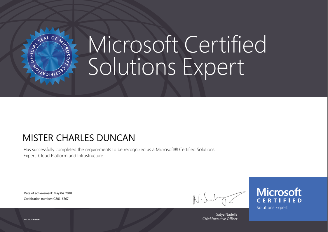 Microsoft Certified Solutions Expert